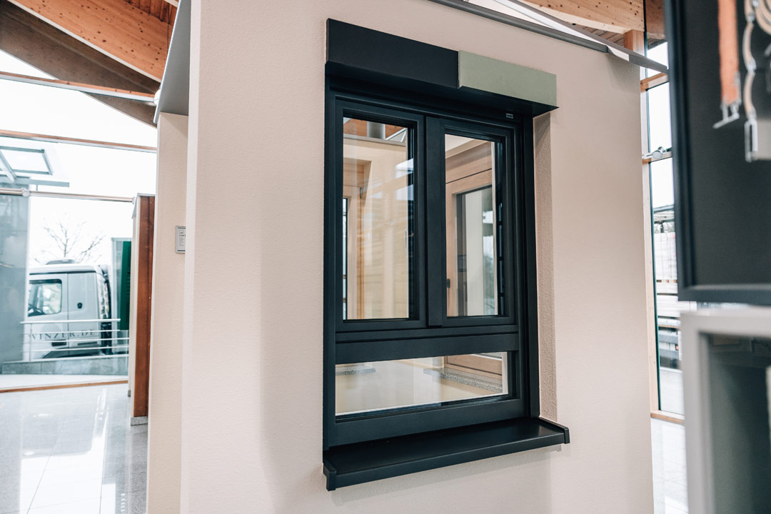 Ausstellungsbereich für Holz-Aluminium-Fenster bei Schneider Fensterbau