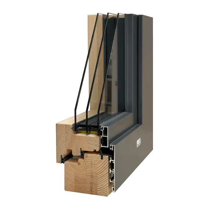 Holz-Alu-Fenster Kiefer S HAF MODERN 80 flächenversetzt bei Schneider Fensterbau Holz-Alu-Fenster Kiefer S HAF MODERN 80 flächenversetzt