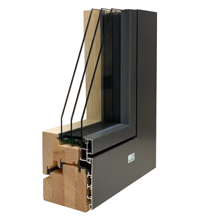 Holz-Alu-Fenster Kiefer S HAF MODERN 80 innen und außen flächenbündig bei Schneider Fensterbau Holz-Alu-Fenster Kiefer S HAF MODERN 80 innen und außen flächenbündig