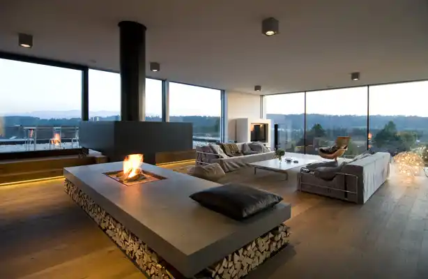 Holzfenster Verglasung Panorama Fenster